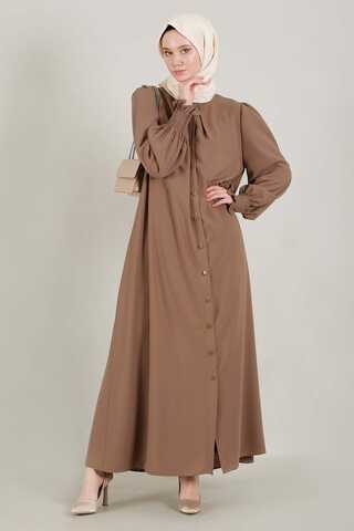 Klasik Elbise Ferace Camel - Thumbnail