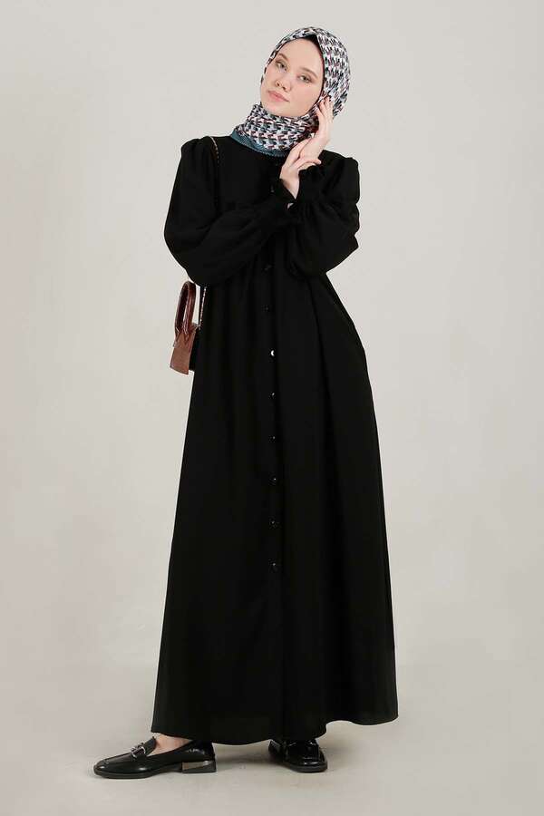 Klasik Elbise Ferace Siyah