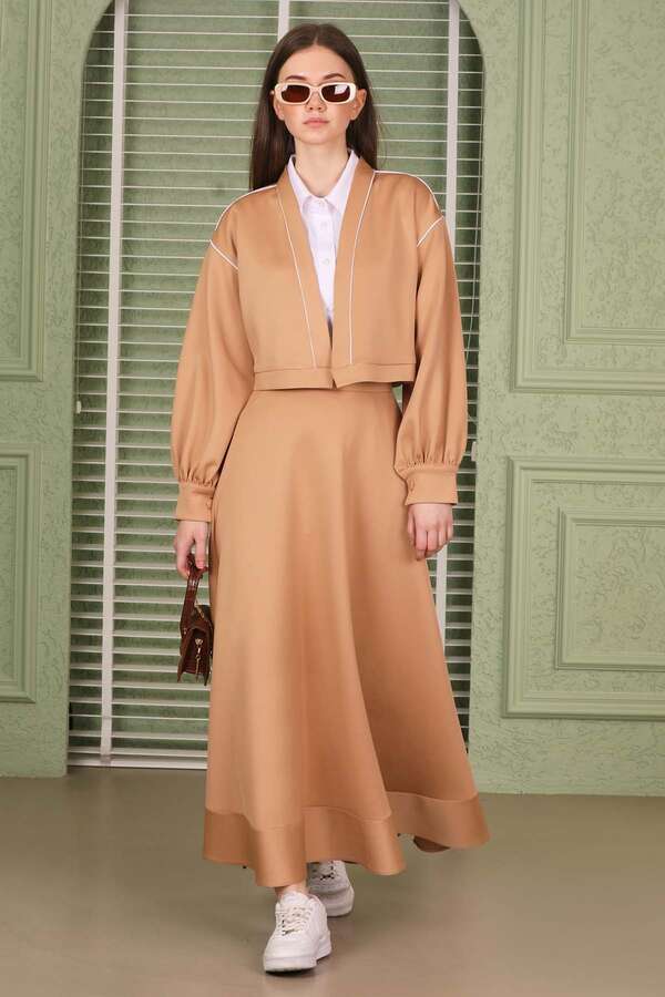 Kloş Etek Takım Camel