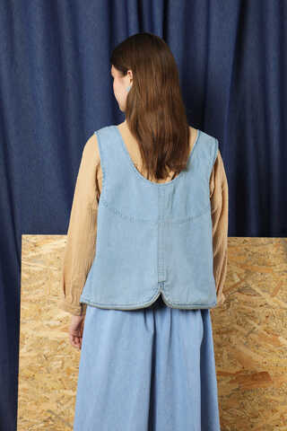 Kot Yelek Çanta Açık Mavi - 8