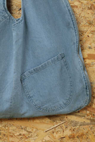 Kot Yelek Çanta Açık Mavi - 6