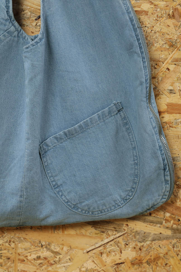 Kot Yelek Çanta Açık Mavi - 6