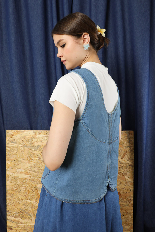 Kot Yelek Çanta Mavi - 9