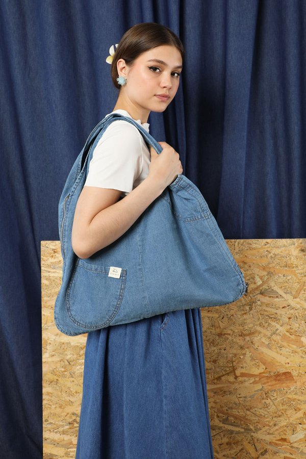 Kot Yelek Çanta Mavi - 2