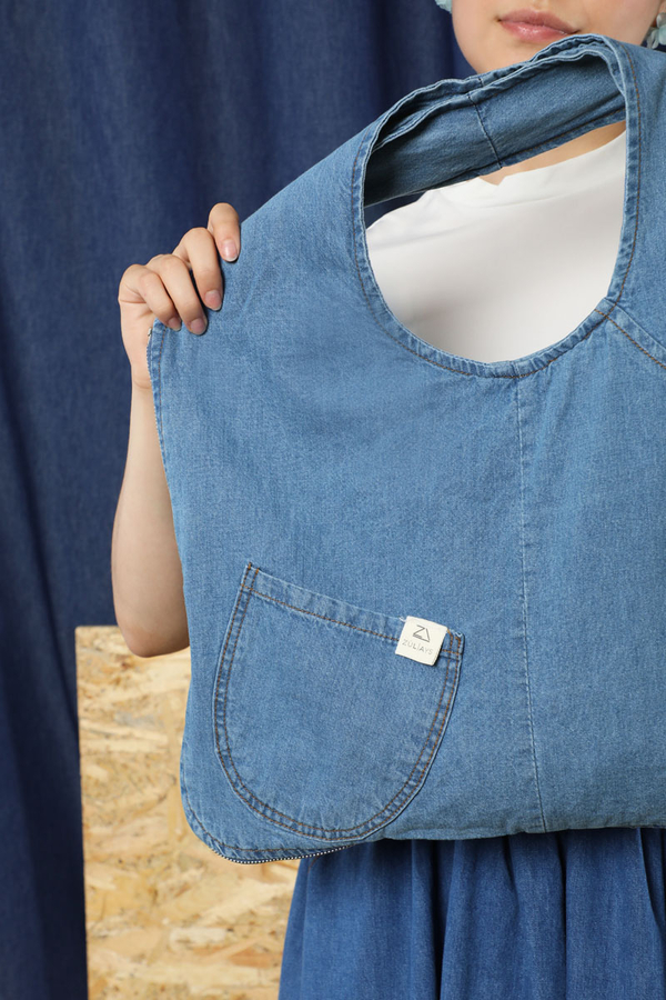 Kot Yelek Çanta Mavi - 7