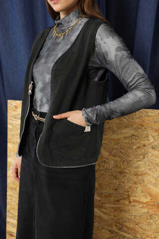 Kot Yelek Çanta Siyah - 8