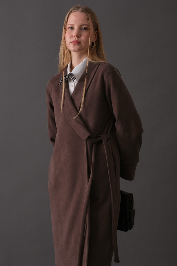 Kruvaze Bağlamalı Kaban Koyu Mürdüm - 2