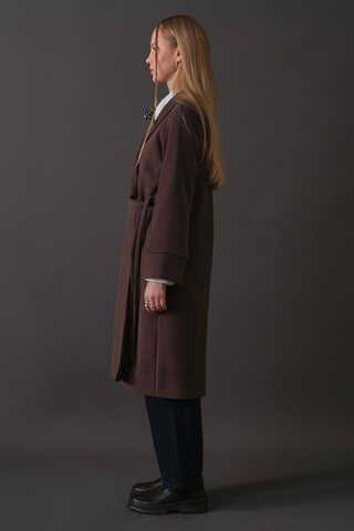 Kruvaze Bağlamalı Kaban Koyu Mürdüm - 10