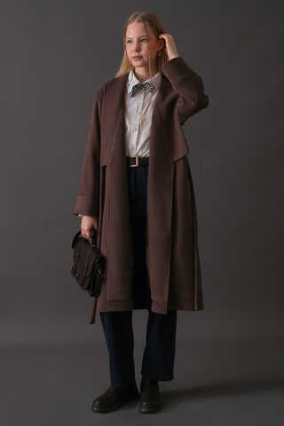 Kruvaze Bağlamalı Kaban Koyu Mürdüm - 7