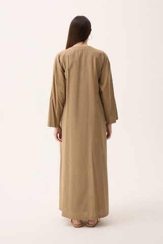 Kruvaze Dehna Abaya Takım Camel - 20