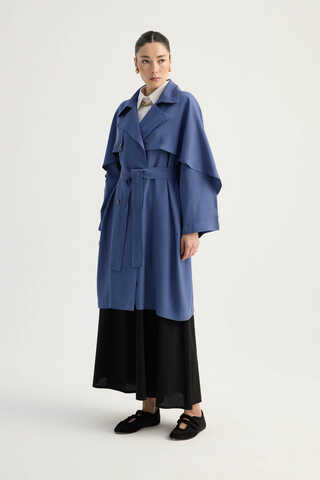 Laçin Trençkot İndigo - 5