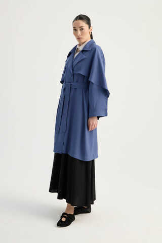 Laçin Trençkot İndigo - 6