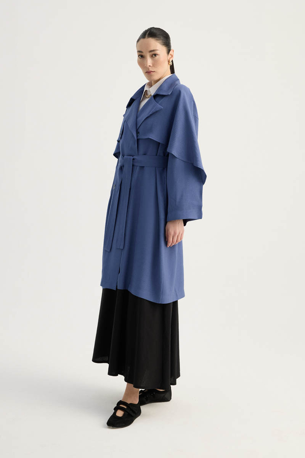 Laçin Trençkot İndigo - 6