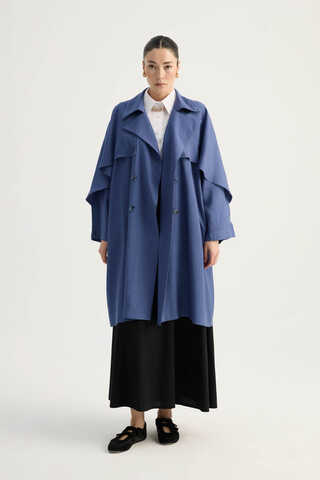 Laçin Trençkot İndigo - 7