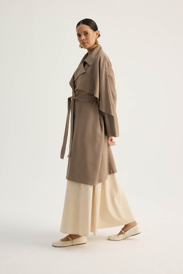 Laçin Trençkot Vizon - 5