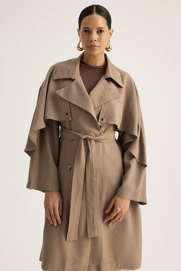 Laçin Trençkot Vizon - 6