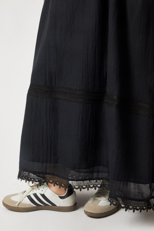 Lara Dantelli Etek Siyah - 3