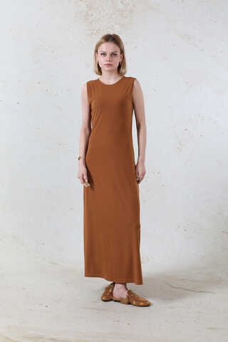 Likralı İç Elbise Kiremit - 2