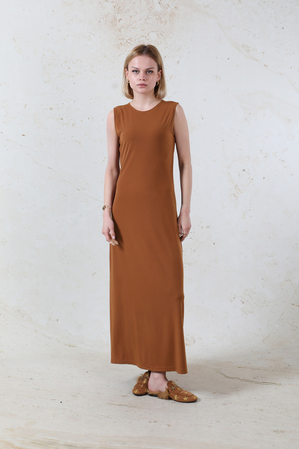 Likralı İç Elbise Kiremit - 2