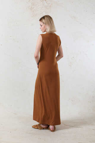 Likralı İç Elbise Kiremit - 6