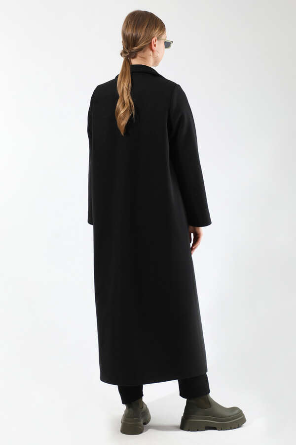 Long Oversize Cachet Coat Black - 6