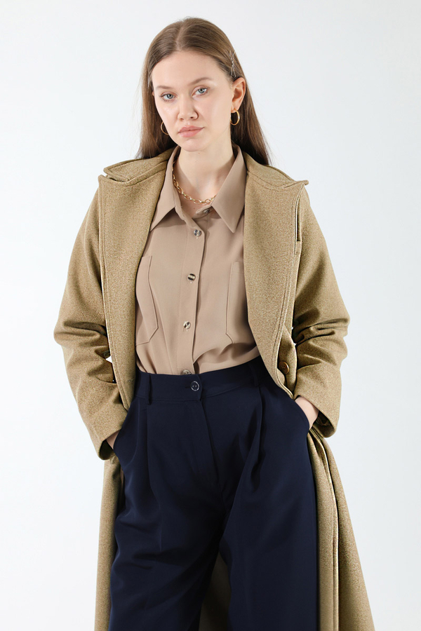 Long Oversize Cachet Coat Camel - 2
