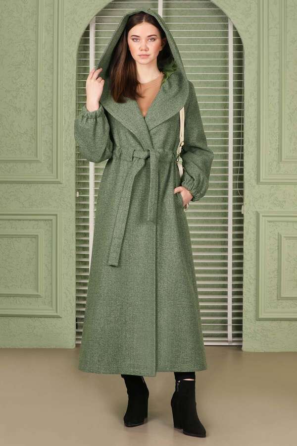 Maria Long Cachet Coat Çağla Green 
