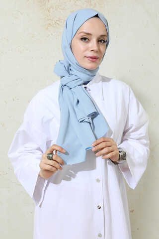Medina Silk Shawl Baby Blue - 1