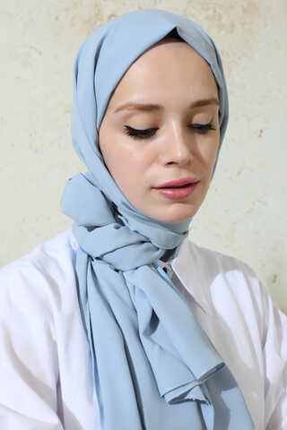 Medina Silk Shawl Baby Blue - 2