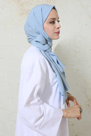 Medina Silk Shawl Baby Blue - 4