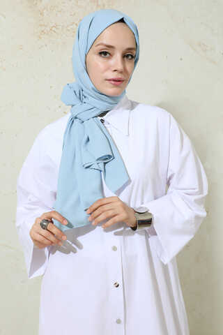 Medina Silk Shawl Baby Blue - 6
