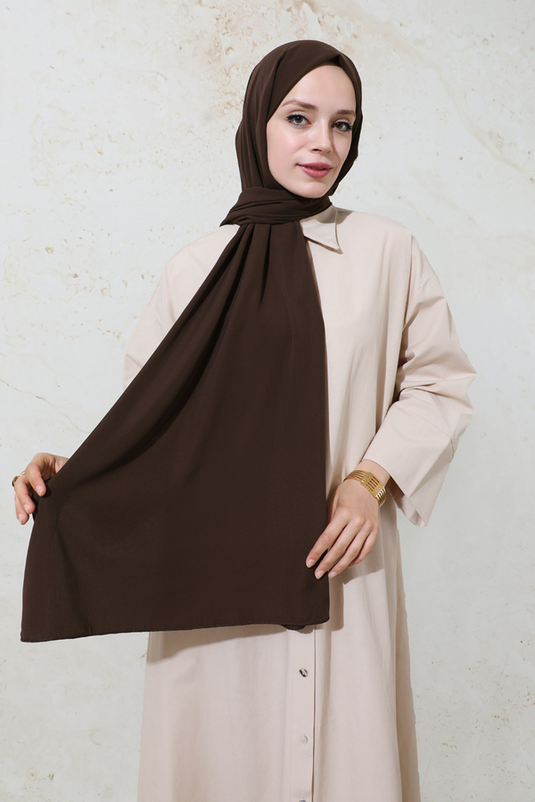 Medine İpeği Şal Acı Kahve 