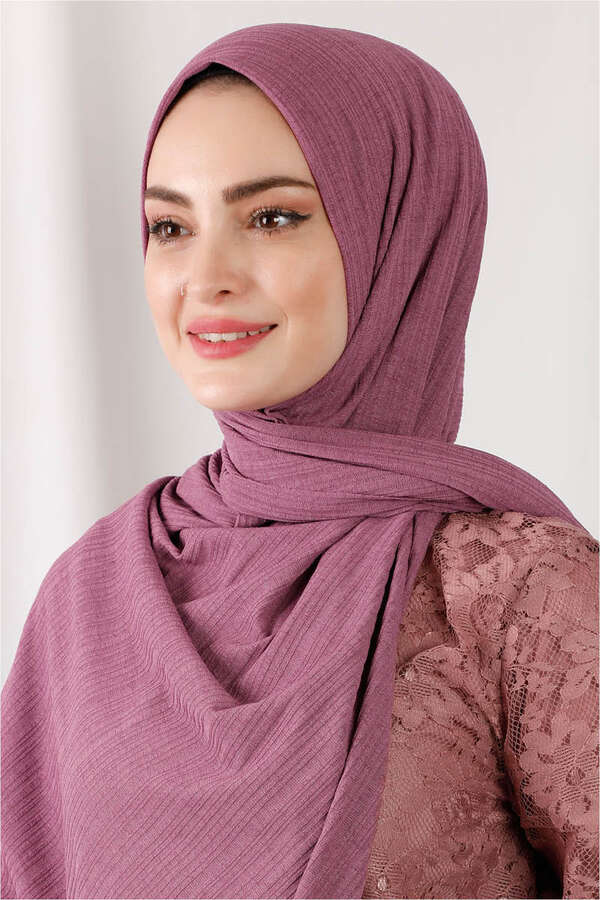 Örme Spor Şal Pembe