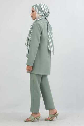 Oversize Ceket Pantolon Takım Mint - Thumbnail