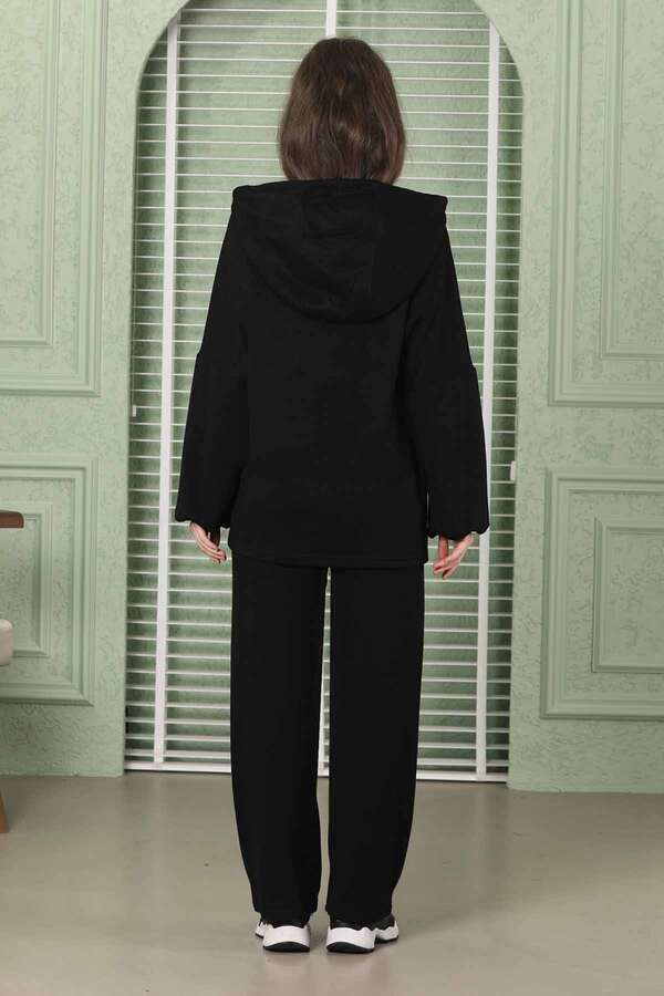 Oversize İkili Triko Takım Siyah