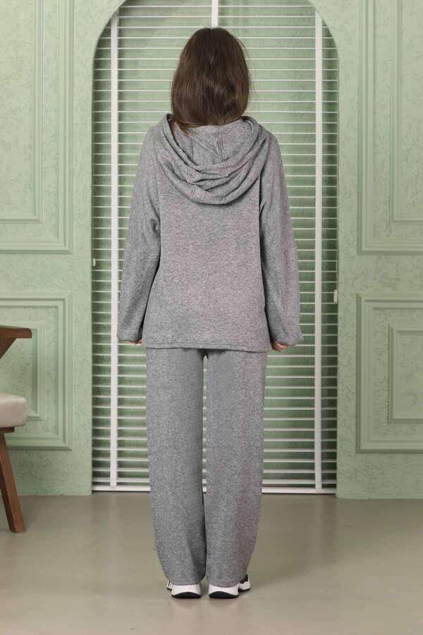 Oversize İkili Triko Takım Gri