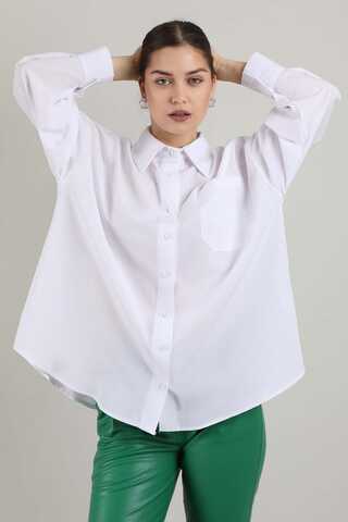 Oversize Pocket Shirt White - 4