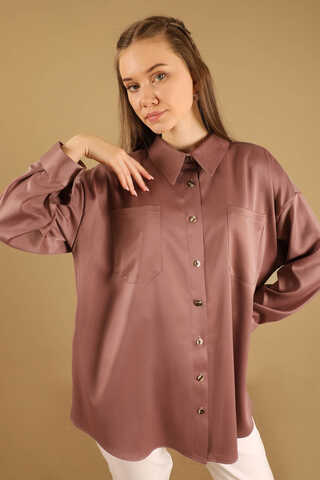 Oversize Shirt Dried Rose - 4