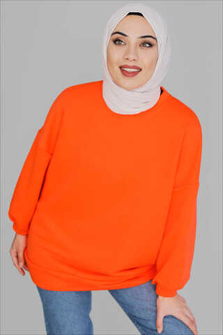 Zulays - Oversize Sweat Turuncu