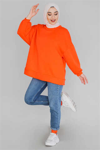 Oversize Sweat Turuncu - Thumbnail