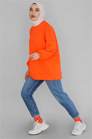 Oversize Sweat Turuncu - Thumbnail