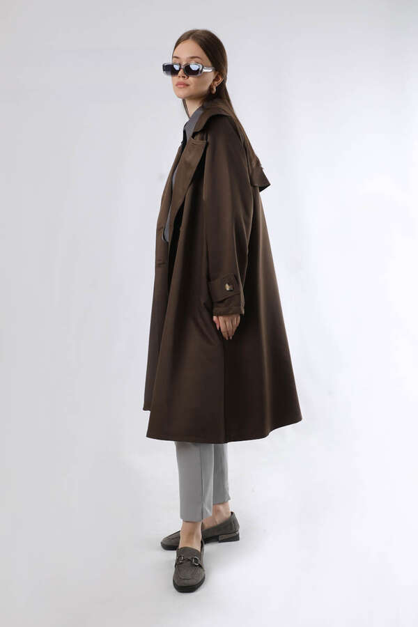 Oversize Trench Coat Brown