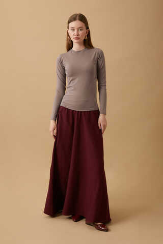 Pamuklu Uzun Kollu Body Toprak - 2