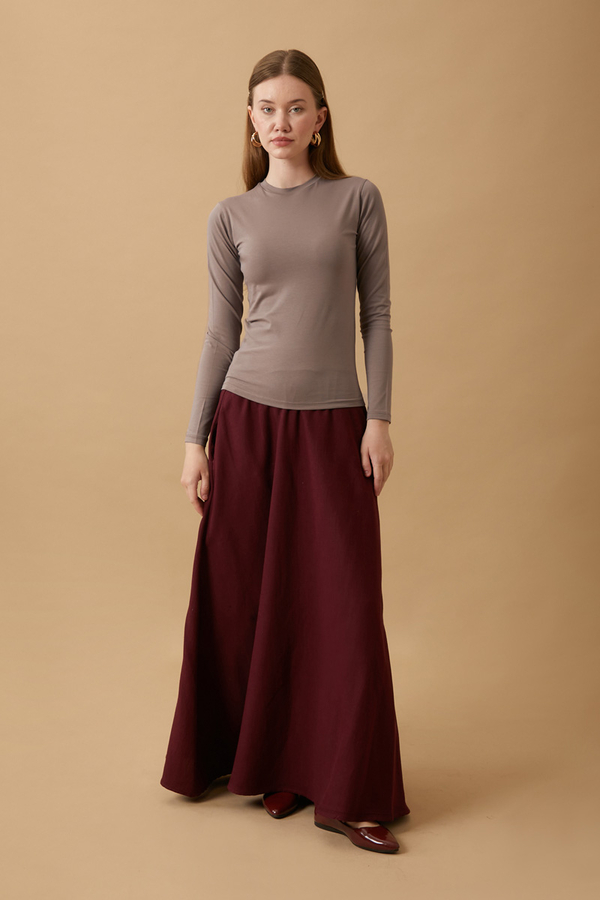 Pamuklu Uzun Kollu Body Toprak - 2