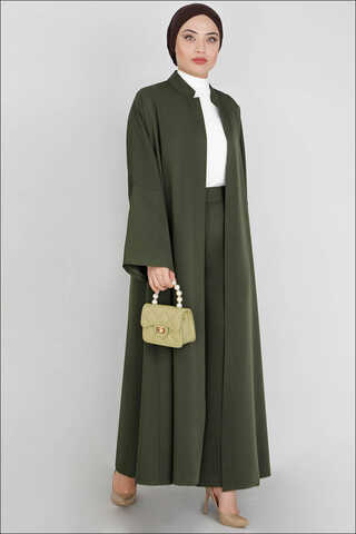 Pantolonlu Abaya Takım Haki - Thumbnail