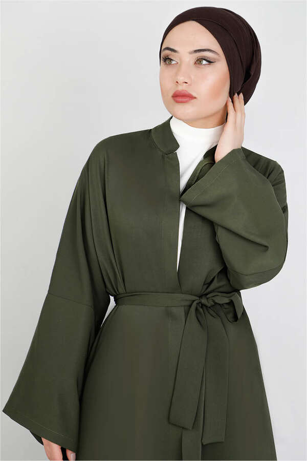 Pantolonlu Abaya Takım Haki