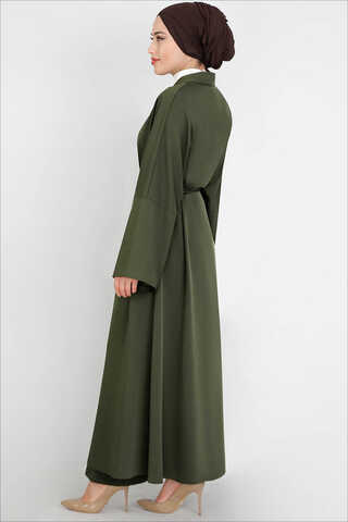 Pantolonlu Abaya Takım Haki - Thumbnail