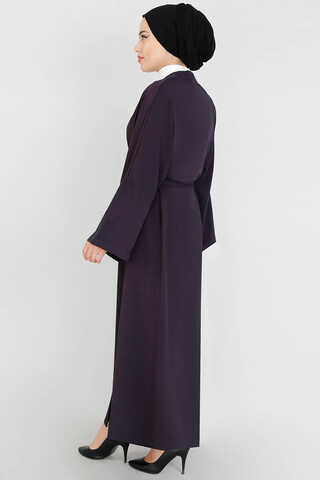 Pantolonlu Abaya Takım Mürdüm - Thumbnail