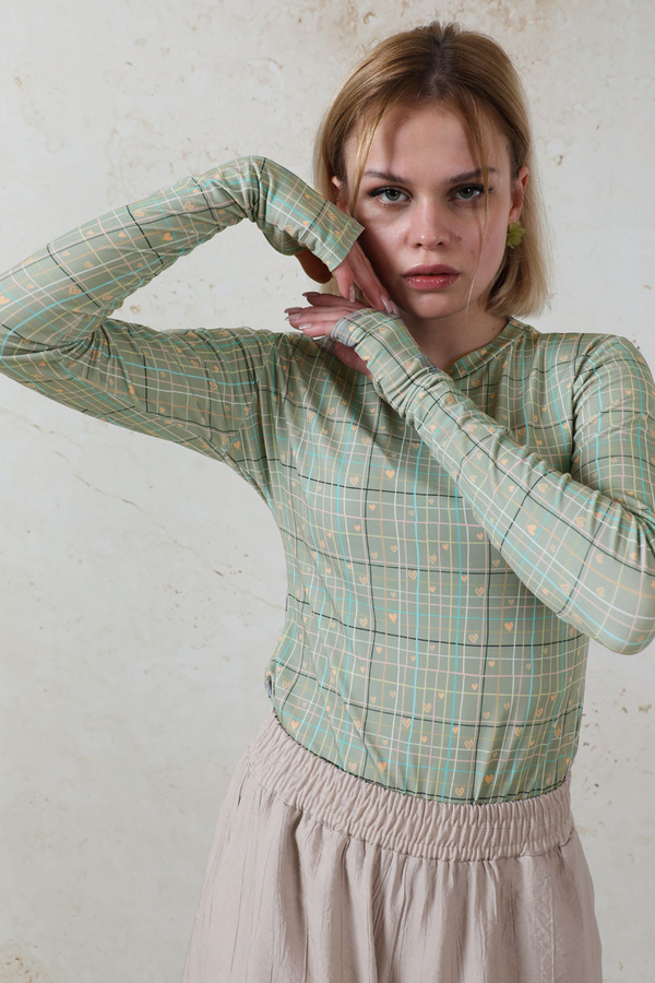 Parmaklı Kalp Body Mint - 1