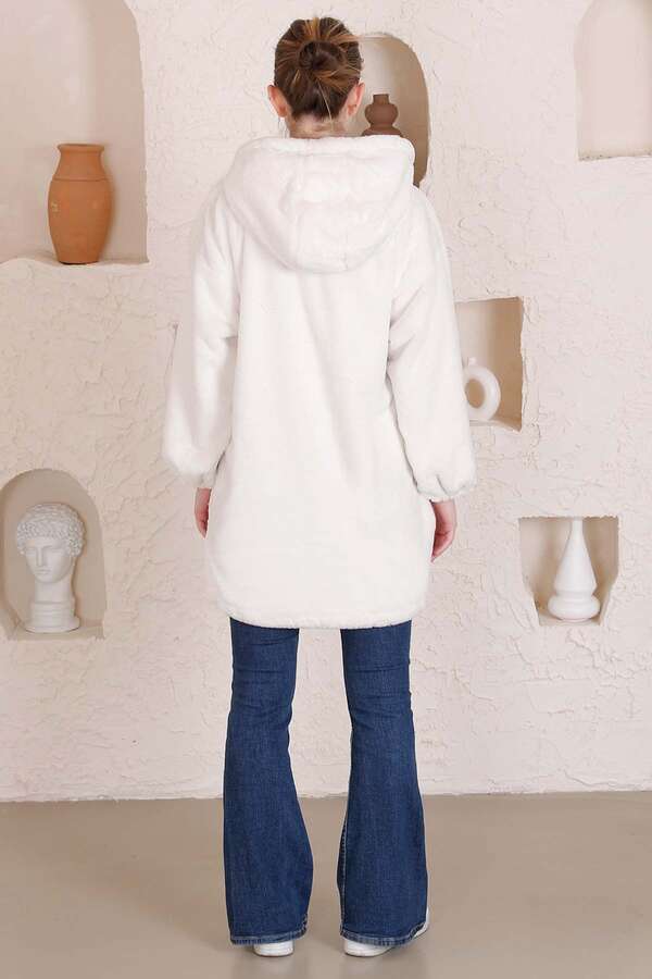Peluş Sweat Ekru